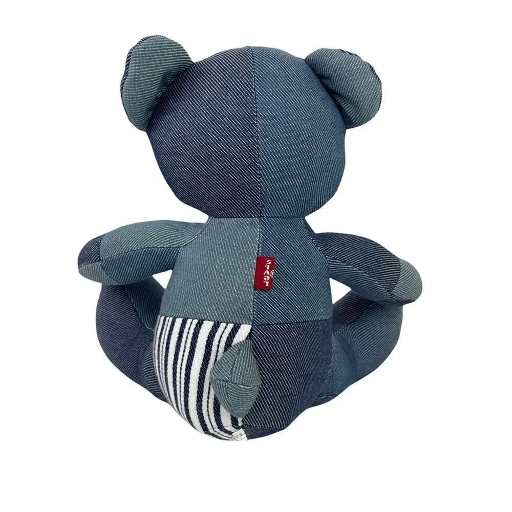 Levi's x Target Limited Edition Patchwork Plush Teddy Bear Denim Blue & White